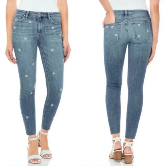 Joe's Icon Ankle Skinny Daisy Embroidered Jeans Women’s Size 28 - Picture 2 of 10
